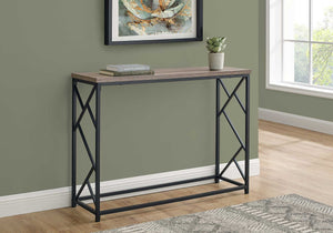 Homeroots 44" Taupe And Black Frame Console Table   376506