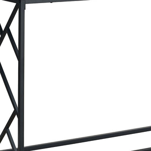 Homeroots 44" Taupe And Black Frame Console Table   376506