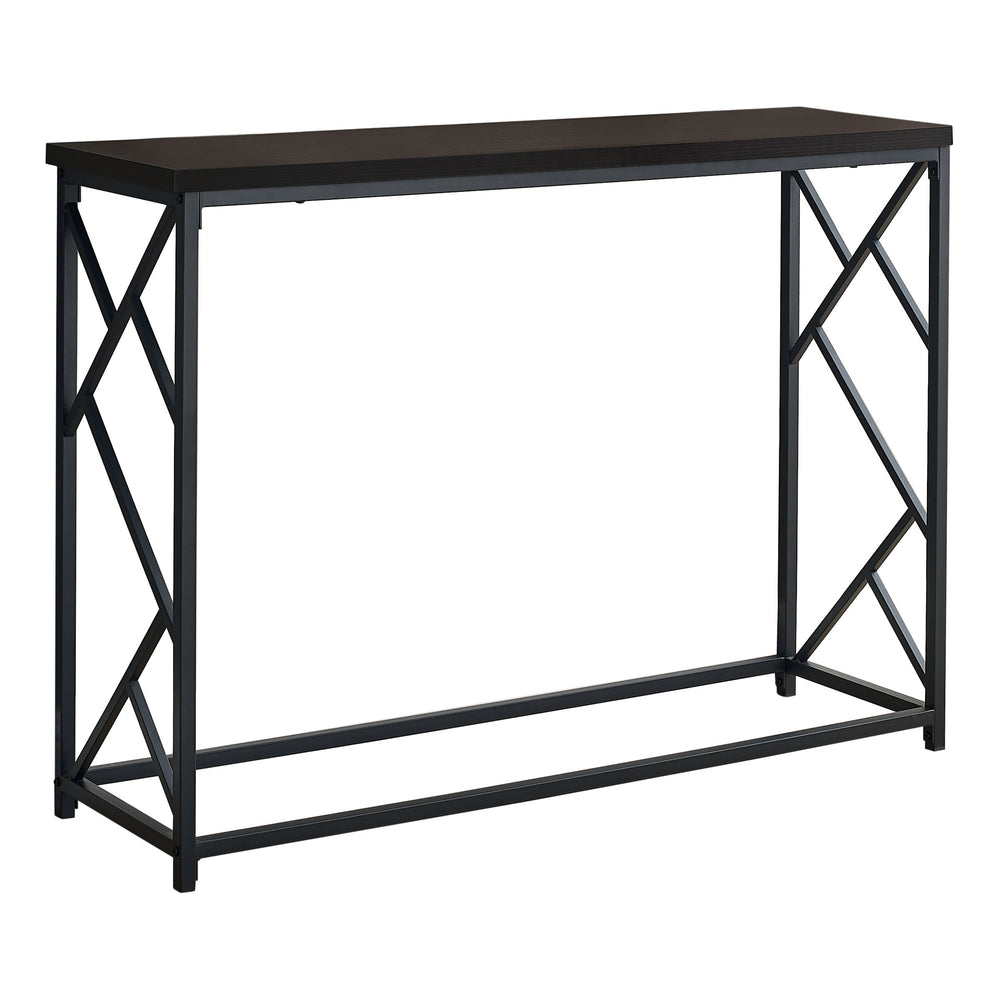 Homeroots 44" Brown And Black Frame Console Table   376507