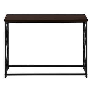 HomeRoots 44" Brown and Black Console Table - Modern Industrial Design for Entryways, Living Rooms & More! 376507