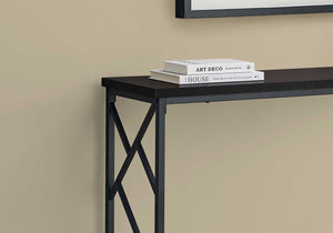 Homeroots 44" Brown And Black Frame Console Table   376507