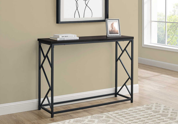 Homeroots 44" Brown And Black Frame Console Table   376507