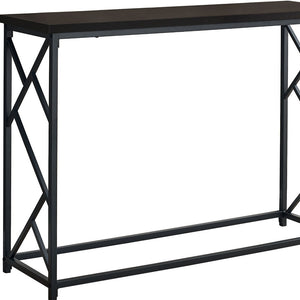 Homeroots 44" Brown And Black Frame Console Table   376507