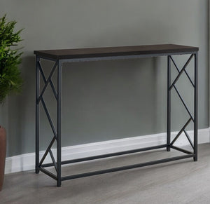 Homeroots 44" Brown And Black Frame Console Table   376507