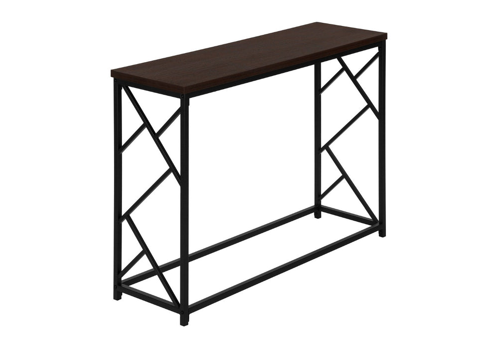 HomeRoots 44" Brown and Black Console Table - Modern Industrial Design for Entryways, Living Rooms & More! 376507