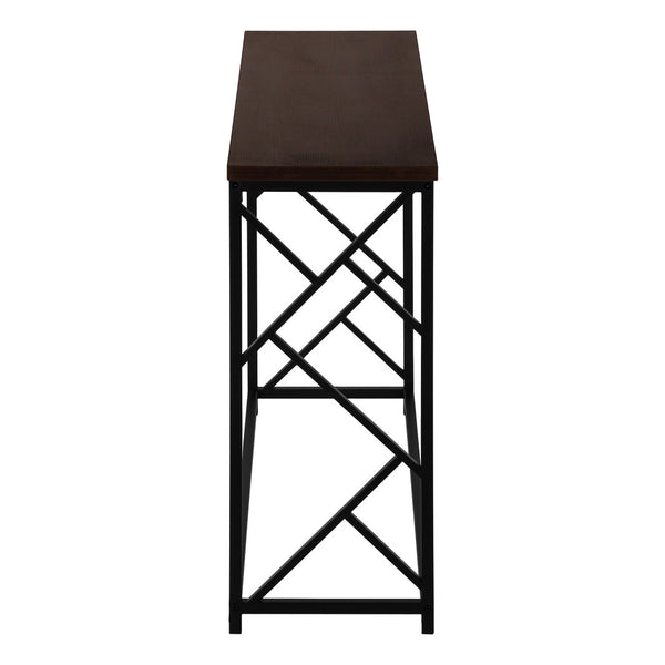 HomeRoots 44" Brown and Black Console Table - Modern Industrial Design for Entryways, Living Rooms & More! 376507