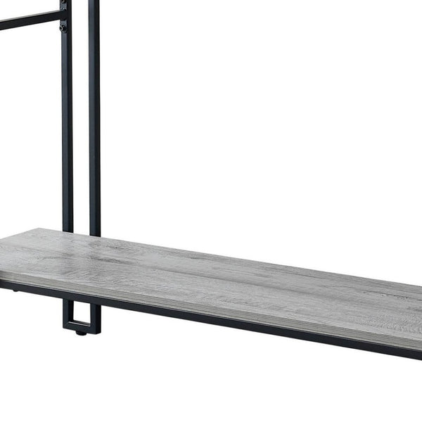 HomeRoots 47" Gray and Black Frame Console Table – Stylish Storage Solution for Entryways, Living Rooms & More 376511