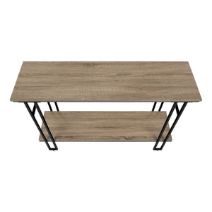 HomeRoots 47" Stylish Gray and Black Console Table with Shelves - Perfect for Entryways, Living Rooms, and More! 376512