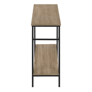 HomeRoots 47" Stylish Gray and Black Console Table with Shelves - Perfect for Entryways, Living Rooms, and More! 376512