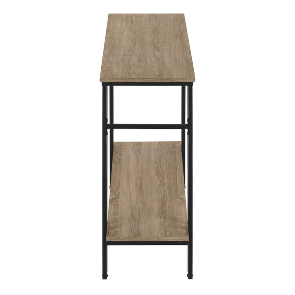 HomeRoots 47" Stylish Gray and Black Console Table with Shelves - Perfect for Entryways, Living Rooms, and More! 376512
