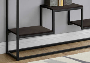 Homeroots 48" Brown And Black Frame Console Table With Shelves   376516