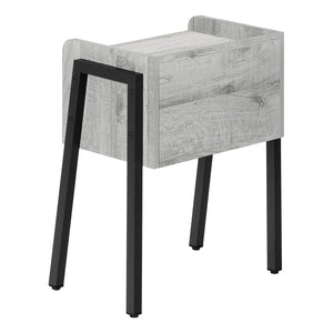HomeRoots 23" Rectangular Grey & Black Metal Accent Table - Stylish Storage & Display for Modern Living Spaces 376517