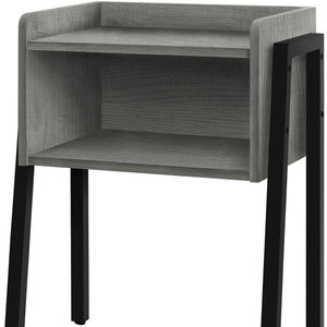 HomeRoots 23" Rectangular Grey & Black Metal Accent Table - Stylish Storage & Display for Modern Living Spaces 376517