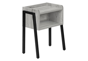 HomeRoots 23" Rectangular Grey & Black Metal Accent Table - Stylish Storage & Display for Modern Living Spaces 376517