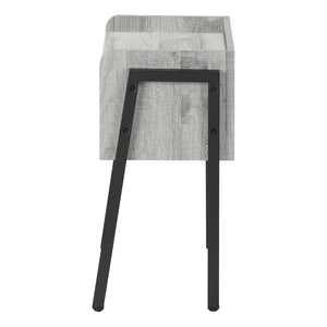 HomeRoots 23" Rectangular Grey & Black Metal Accent Table - Stylish Storage & Display for Modern Living Spaces 376517