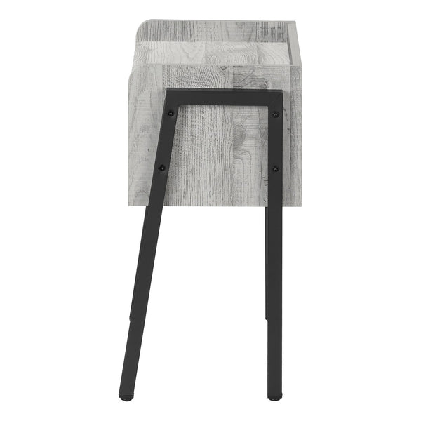 HomeRoots 23" Rectangular Grey & Black Metal Accent Table - Stylish Storage & Display for Modern Living Spaces 376517