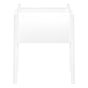 HomeRoots 23" Stylish White Accent Table with Metal Legs – Perfect for Small Spaces, Modern Design & Storage 376520