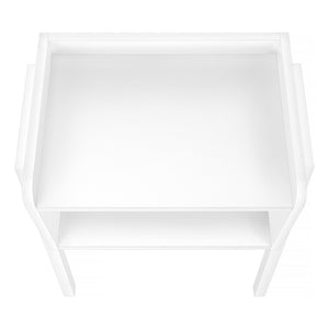 HomeRoots 23" Stylish White Accent Table with Metal Legs – Perfect for Small Spaces, Modern Design & Storage 376520