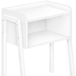 HomeRoots 23" Stylish White Accent Table with Metal Legs – Perfect for Small Spaces, Modern Design & Storage 376520