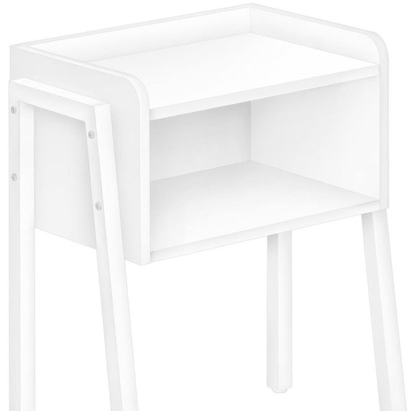 HomeRoots 23" Stylish White Accent Table with Metal Legs – Perfect for Small Spaces, Modern Design & Storage 376520