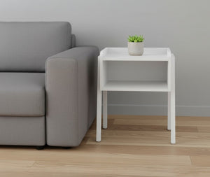 HomeRoots 23" Stylish White Accent Table with Metal Legs – Perfect for Small Spaces, Modern Design & Storage 376520