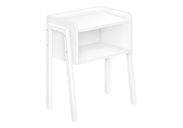 HomeRoots 23" Stylish White Accent Table with Metal Legs – Perfect for Small Spaces, Modern Design & Storage 376520