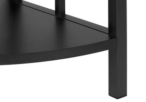 HomeRoots 62" Black Metal Corner Bookcase - Stylish Space-Saving Storage with Four Durable Shelves for Any Room 376525