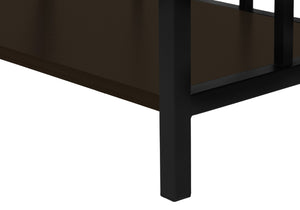 HomeRoots 62" Espresso Metal Geometric Bookcase - Stylish Space-Saving Storage for Modern Homes & Offices 376531