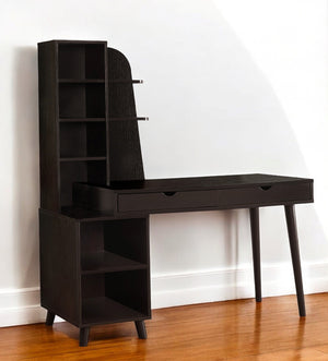 Homeroots 55" Espresso Computer Desk With Two Drawers   376537