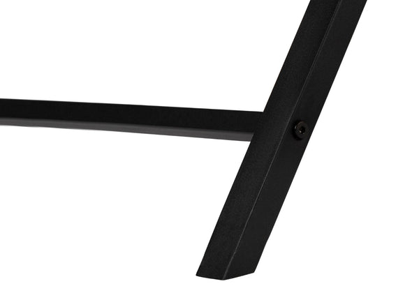 HomeRoots 55" Modern L-Shaped Computer Desk with Durable White Wood Top & Black Metal Base for Home Office 376540