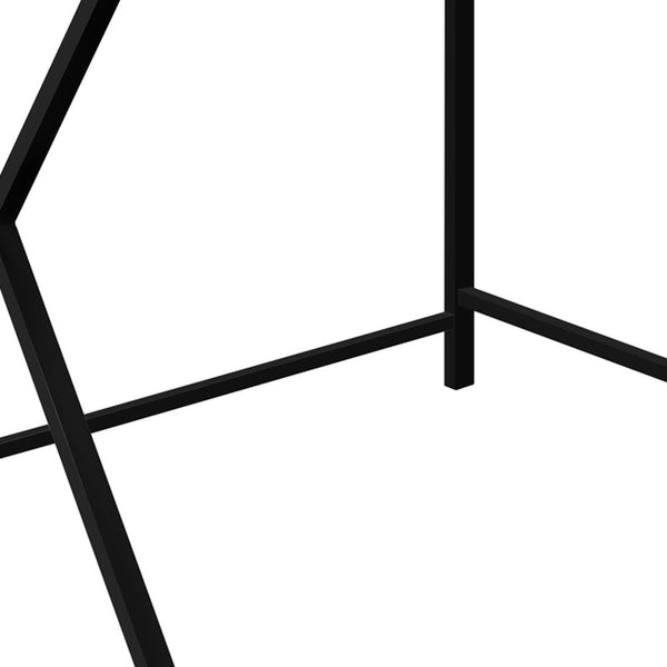 Homeroots 55" Gray And Black L Shape Computer Desk   376541