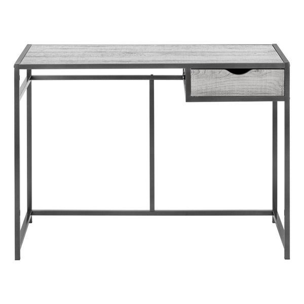 HomeRoots 42" Gray and Dark Gray Computer Desk - Modern Executive Style with Storage for Home Office Spaces 376543