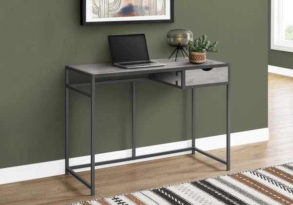 Homeroots 42" Gray And Dark Gray Computer Desk   376543