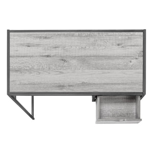 HomeRoots 42" Gray and Dark Gray Computer Desk - Modern Executive Style with Storage for Home Office Spaces 376543