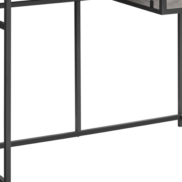 42" Gray and Dark Gray Computer Desk – Stylish Executive Design with H ...
