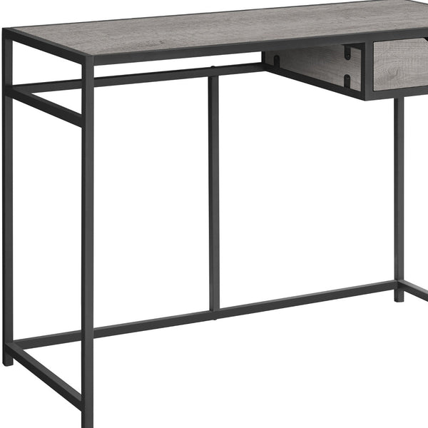 Homeroots 42" Gray And Dark Gray Computer Desk   376543