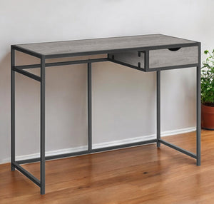 Homeroots 42" Gray And Dark Gray Computer Desk   376543