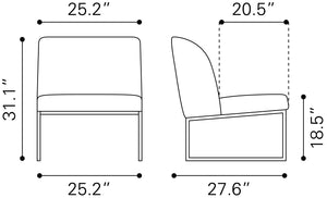 Sante Fe Accent Chair Brown 109526 Zuo Modern