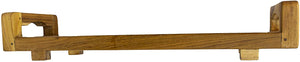 Homeroots 29"W Natural Teak Bath Tray And Seat With Handles  Teak 376659