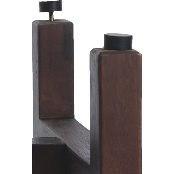 Homeroots Compact Rectangular Teak Lattice Pattern Shower Or Outdoor Bench In Brown Finish  Wood 376692