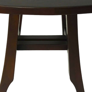 Homeroots Compact Curvilinear Teak Shower Or Outdoor Bench In Brown Finish  Wood 376694