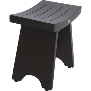 Homeroots Compact Contemporary Teak Shower Stool In Brown Finish  Wood 376697