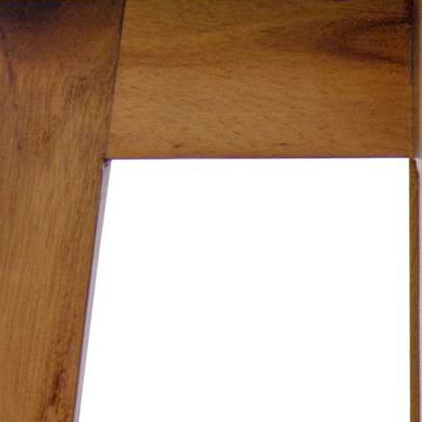 Homeroots 18" Natural Brown Backless Bar Chair  Solid Wood 376718