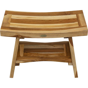 Homeroots 18" X 24" Natural Teak Shower Bench  Teak 376728