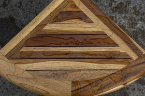 Homeroots 19" X 22" Natural Teak Corner Shower Bench With Shelf  Teak 376732