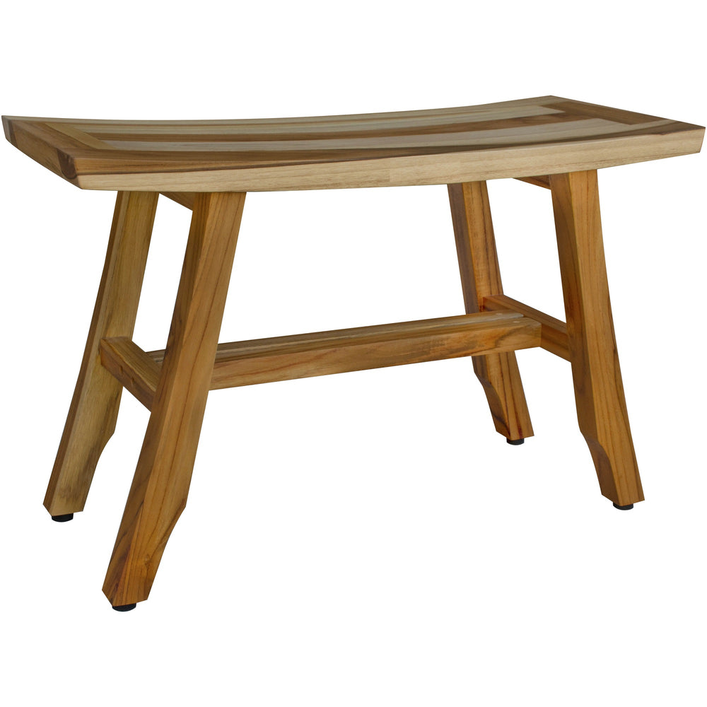 Homeroots Contemporary Teak Shower Bench In Natural Finish  Wood 376741