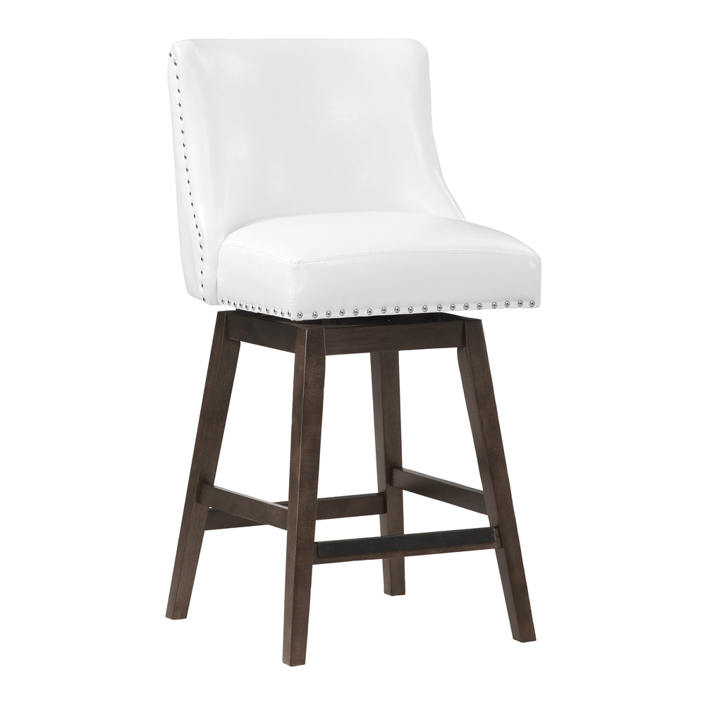 OSP Home Furnishings Granville 26" Swivel Counter Stool White/Grey