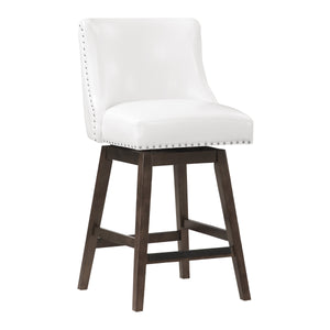 OSP Home Furnishings Granville 26" Swivel Counter Stool White/Grey