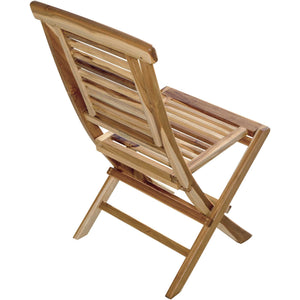 Homeroots 23" Natural Solid Wood Outdoor Dining Chair  Wood 376751