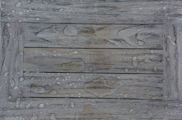 Homeroots 18" X 18" Antiqued Gray Solid Wood Shower Bench  Teak 376758